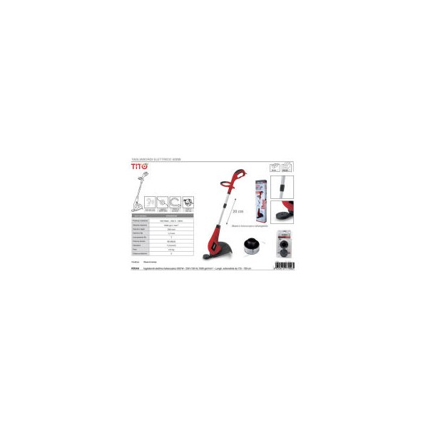 TAGLIABORDI TAGLIAERBA TOSAERBA DECESPUGLIATORE CON FILO ELETTRICO 500 WATT