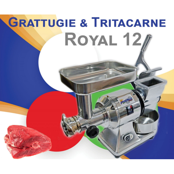 GRATTUGIA & TRITACARNE PROFESSIONALE ROYAL 12 - 220 VOLT